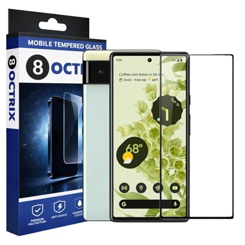 Image of Military-Grade Tempered Glass Screen Protector for Google Pixel 7 (Black) | 9H Hardness | Edge-to-Edge Full Coverage | HD Clarity (Pack of 1)