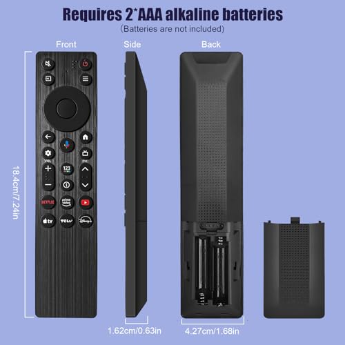 (Pack of 2) RC923A FMB1 Remote Control Replacement Compatible for TCL Smart TV QLED QLED Mini Google TV's, Series Q77K ，QM6K，QM5K（No Voice） by Cuaryub - Used condition - Image 7