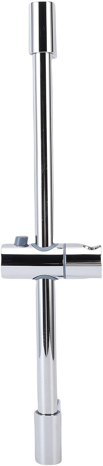 Adjustable Shower Slide Bar, Wall Mounted Shower Rod, Pushbutton Lock Bar with 40cm Sliding Range, Ideal for Bathroom Head Holder (Electroplated)