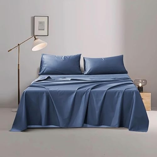 Drap plat uni en coton confortable idéal pour lit King de maison - 6