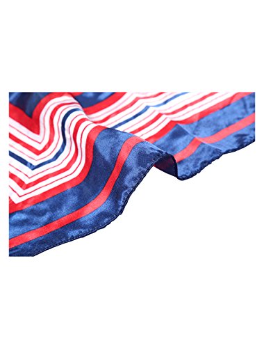 uxcell 5Pcs Women Square Scarf Scarves Leopard Printed Striped Polka Dots Pattern Kerchief Neckerchief3