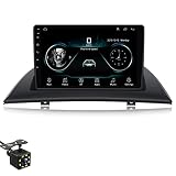 Autoradio 9 Pouces Android 10.0, Navigation GPS pour BMW X3 E83 2004-2012, Bluetooth 4G WiFi Carplay USB SWC AM/FM/RDS BT Commande Vocale AUX Mirror Link, écran Tactile 2.5D IPS