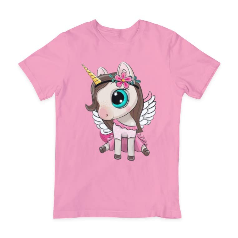 GenericCute Smiley Unicorn Princess Ptinted T-shirt for Kids