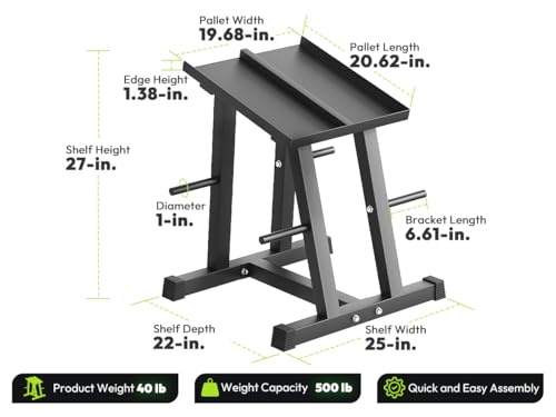 Image of HANDBODE Adjustable Dumbbell Rack with Plate Storage, 500 lb Capacity, Space-Saving Storage Organizer for Classic Dumbbells, Stable for dumbbells, Heavy Duty Column Stand for Home Gym