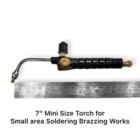 Gulabs Tools Soldering Torch Gun For Gold Jewellery Soldering With 2 Nozzle, Pipe And 4 Pins Can Be Used With 2/5/14 Kg Lpg Cylinder, Corded Electric 3