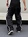 ZAFUL Mens Baggy Pants Y2K Contrast Piping Drawstring Sweatpants Fashion Unisex Oversized Cargo Pants for Men with Pockets 1-Black L
