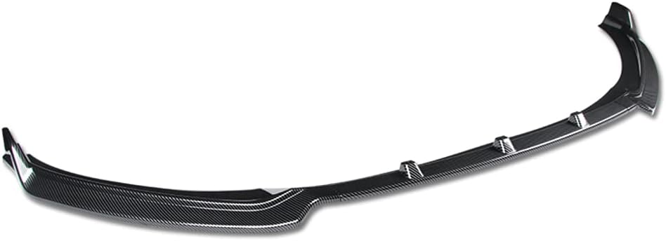 9-Piece Front Bumper Lip Kit & Side Skirt Extensions Diffuser Set Compatible with 2017-2018 Hyundai Elantra, Front Bumper Lip Spoiler Air Chin Body Splitter ABS, Painted Glossy Carbon Fiber