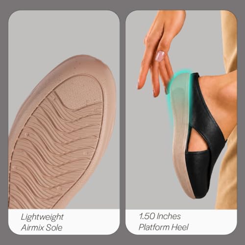 Image of FAUSTO Women Criss Cross Strap Design Perforated Slip On Shoes | Back Open Casual Shoes for Office, Outdoor, Party