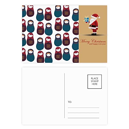 Cartes postales russes pour enfants : Matriochka et Père Noël pour vos vœux festifs