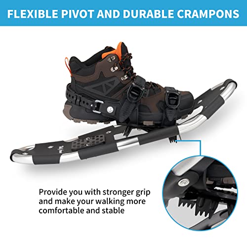 image for WOLF ARMOR Lightweight Terrain Snowshoes for Men Women Youth, Aluminum