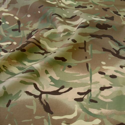 TOLKO leichter, dünner Sommer Popeline Camouflage Stoff aus Nylon |...