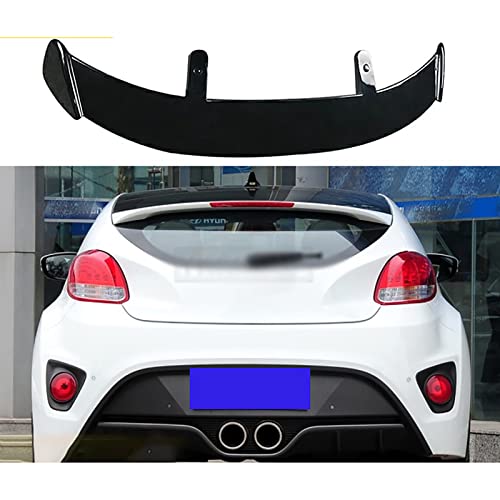 ZJCLPL Coche AleróN Trasero Abs para H-yundai Veloster 2012 2013 2014 2015 2016,AleróN De Tapa De Maletero, AleróN De Techo Trasero, Accesorios De ModificacióN De Coche(Negro Brillante) Cover