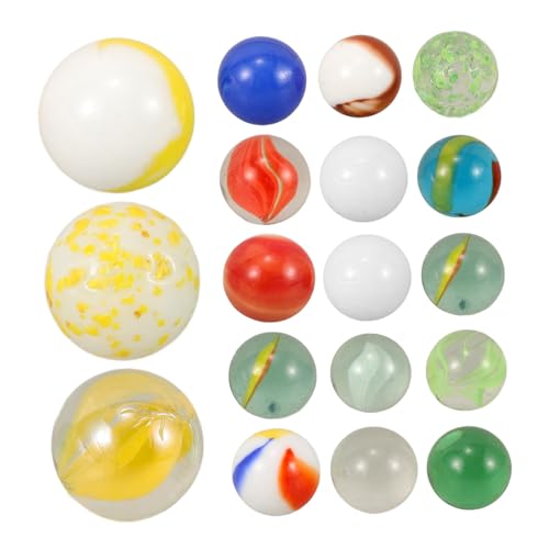 GALPADA Vibrant Glass Beads for Fish Tank 60 Pcs Marbles Decorative Glass Marble Balls for Craft Projects