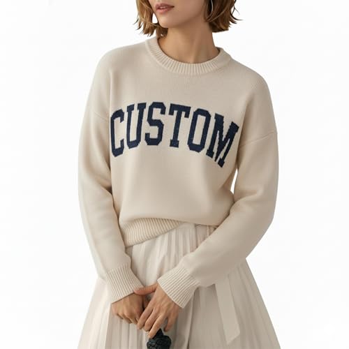 Noni Custom Knit Letter Sweater, Personalized Sweater...