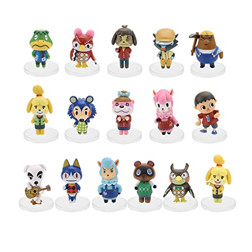 AScdap Animal Crossing New Horizons Figurine Anime Statue ModèLe Collection Personnage PVC 16 Pièces Cover
