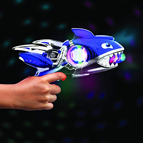 Artcreativity Light Up Super Spinning Shark Blaster, Spinning Led And Cool Sound Effects, 10.75” Light Up Toy Gun For Kids, Batteries Included, Great Gift Idea For Boys & Girls #TOP1