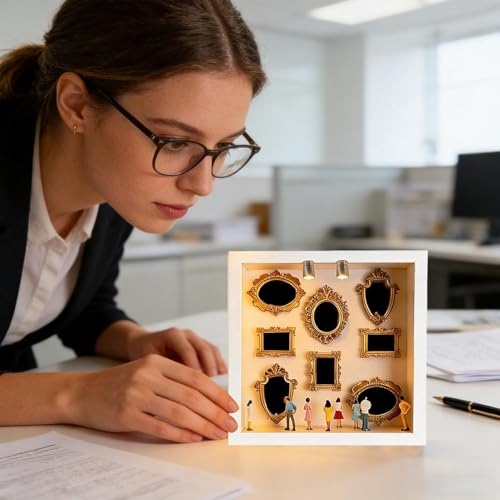 Escaparate museo para regalar en cumpleaños y bodas con luces LED 6