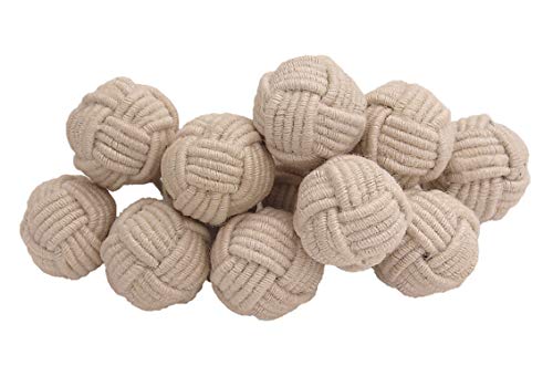Rii 12 Rope Doorknobs Nautical Twisted Decorative Cotton, Rustic Rope Knot Drawer Pull And Push, Furniture Handles/Knobs, Cabinets, Wardrobes, Cupboards, Drawer, 1.75 #TOP1