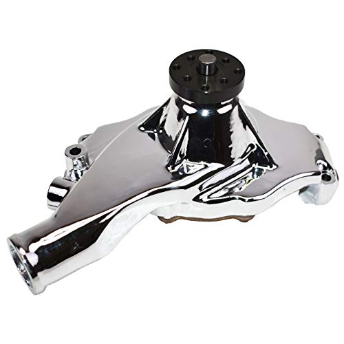 A-Team Performance - Short-Style High-Flow Mechanical Water Pump - Compatible With Big Block Chevrolet 396 402 427 454 Chrome #TOP3