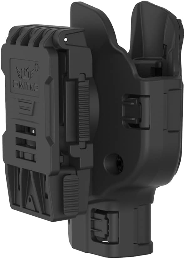360 Rotation G19 Holster for Glock 19, 23, 32 Gen 1-4 & G19 Gen5 - Right Hand, Black, Classic Style - OWB Retention Level 2 Tactical Holster