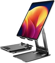 Height and Angle Adjustment】: with hassle-free rising-lowering design and adjustable tilt angle design,Klearlook tablet stand holder for desk is extendable in height and allows you to customize the angle of device for you to find the most comfortable...