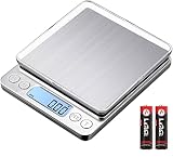 Upgraded Large Range Small Kitchen Scale 1kg/0.01g, USB Charging Mini Food Electronic Scale, High Ac