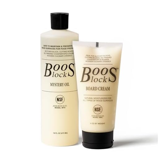 John Boos Block MYSCRM Essential Mystery Oil and Board Cream Care and Maintenance Set: Includes One 16 Ounce Bottle Mystery Oil and One 5 Ounce Tube Board Cream