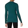 Amazon-Essentials-Womens-Classic-fit-Lightweight-Cable-Long-sleeve-Mockneck-Sweater Amazon Essentials Women's Classic-Fit Lightweight Cable Long-Sleeve Mock Neck Sweater, Forest Green, Medium
