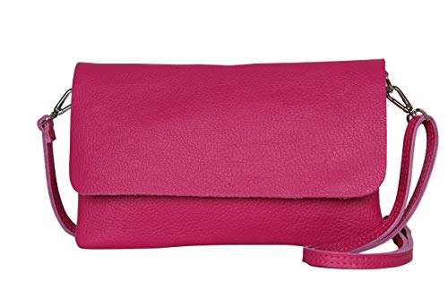 AMBRA Moda GLX11 Sac à bandoulière pochette pour femme en cuir véritable. Convient pour téléphones portables jusqu'à 7