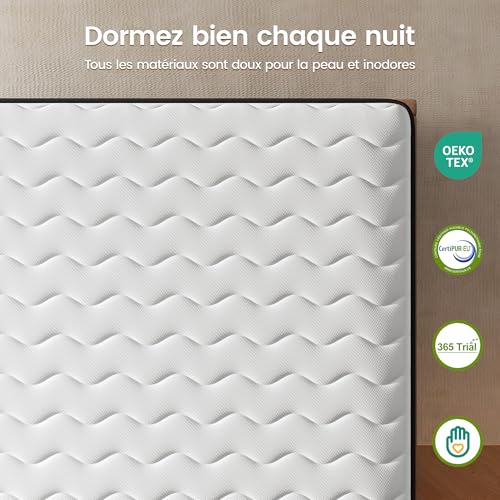 Matelas 140x190 Ressorts Ensachés 30cm Ferme BedStory
