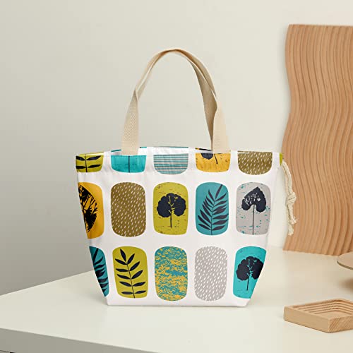 Pykfrhh Lunch Bag Women, Lunch Tote, Reusable, Waterproof, Drawstring Lunch Bag Box For Kids, Adults, Teens, Girls, Picnic, Work, School, Beach, Travel, Nature Cactus Daisy Sunflower Decor #TOP2