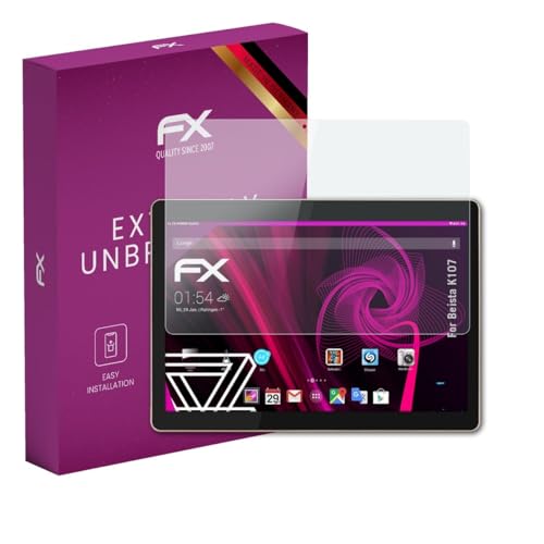 atFoliX Plastic Glass Protective Film compatible with Beista K107, 9H Hybrid-Glass FX Screen Protector