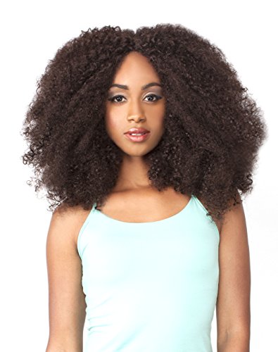 LH AFRO KINKY (99J) - THE WIG Brazilian Human Hair Blend Invisible Part Lace Front Wig