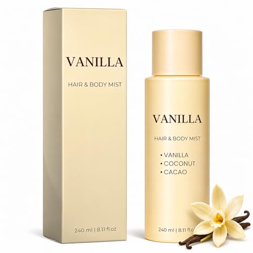 launary Vanilla on the Beach Hair and Body Mist Warm Vanilla Coconut Fragrance Spray Long-Lasting Tropical Hair Perfume Spray for Hair & Skin Natural Vanillas & Beach Scent