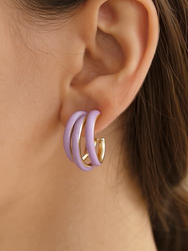 Image of Bohey by KARATCART Gold-Toned Classic Half Hoop Earrings for Women
