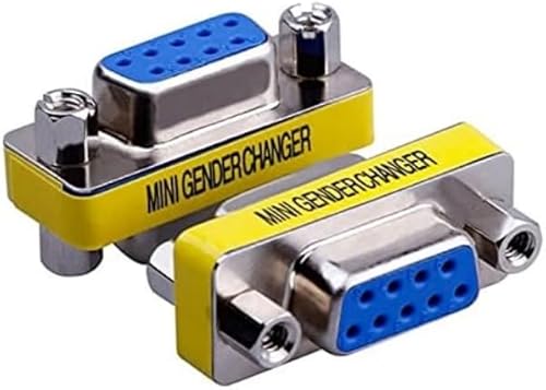 Miniatura 2 de Paquete de 2 cables serie Rs232 9 pines DB9 hembra a hembraGender cambiador acoplador adaptador conector