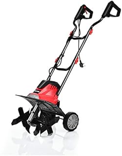 TANGZON Electric Tiller, 1200W/1500W Lawn Scarifier with 4 Tiller Blades, Adjustable Wheels and Foldable Handle, Mini Cultivator for Soil Loosening (35, 36cm x 40cm x 107cm)