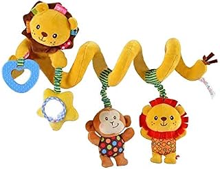 Singring Baby Pram Crib Cute Lion Design Activity Spiral Plush Toys Stroller and Travel Activity Toy