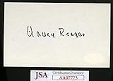 NANCY REAGAN JSA Coa Hand Signed 3x5 Index Card Authentic Autograph