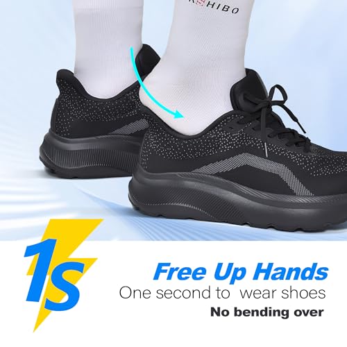 Image of JACKSHIBO Mens Wide Toe Box Shoes Lightweight Slip On Orthopedic Tennis Sneakers Plantar Fasciitis Footwear-Breathable Mesh for Running Walking Athletic Thick Cushion Zero Drop Sole Width Shoes