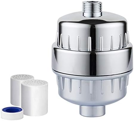 Dowry 15 Stage Excessive Output Revitalizing Bathe Filter with 2 Substitute Cartridges, Showerhead Filter Excessive Output-Rework Itching, Eczema & Pimples into Glowing Hair, Nails & Pores and skin Quick, Chrome