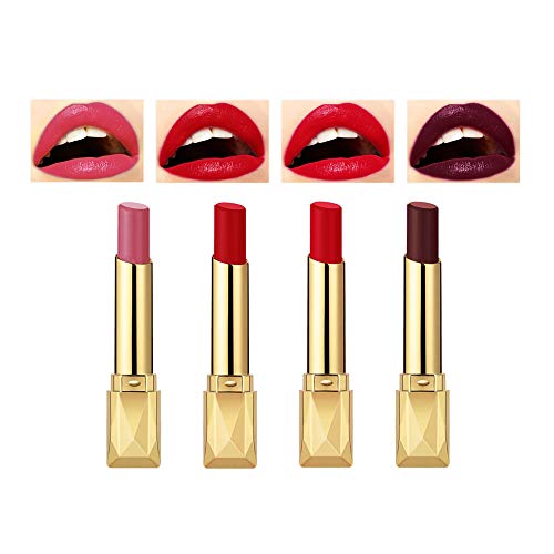 6PCS Matte Lipstick Set Matte Silky Velvet Waterproof Lipstick Long Lasting Non-stick Cup Lipstick (#(13-16))