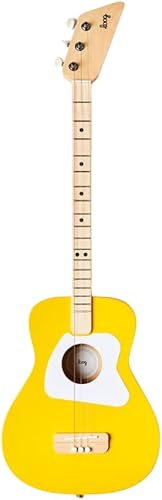 Vista 13 de Loog Guitarra acústica profesional para niños, 3 cuerdas, a partir de 6 años, aplicación de aprendizaje y lecciones incluidas, color blanco
