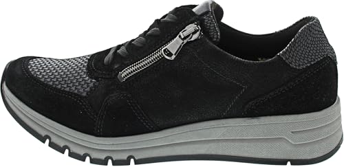 Chaussures Waldläufer H-April en cuir noir pour adulte avec largeur H confortable