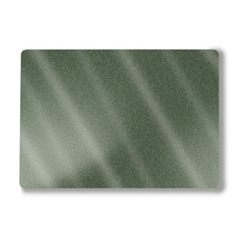 Glossy Glitter Laptop Skin Compatible with Surface Laptop 7 15" (2024) - Solid Olive - Premium 3M Vinyl Protective Wrap Decal Cover - Easy to Apply | Crafted in The USA by MightySkins
