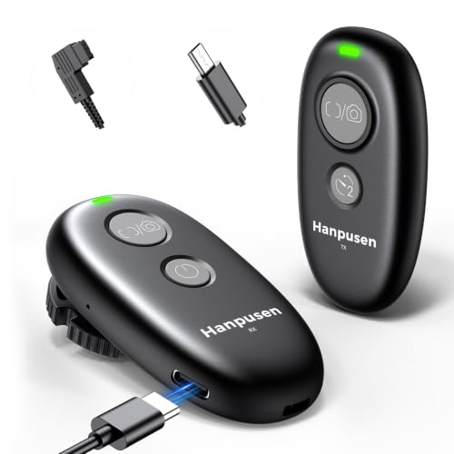 Image of Hanpusen Rechargeable Camera Remote Shutter Release for Sony a7III, A9 III | Wireless & Wired Remote Control for Sony a7RIII,a7RII,a7M3,A7R V,A7SII,A6000, HX300, RX100ii,A850, A55, A67, A77, A1 II, FX30