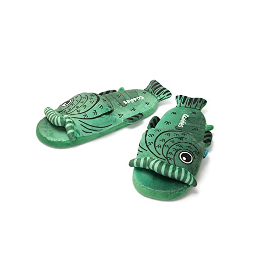 Coddies Bass Slippers | Fish Slippers, Funny Gift, Plush Slippers, Anti-Skid Grip | Men, Women & Kids