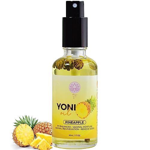 Image of Magic V Yoni Oil Spray for Women - Organic Feminine Care Vaginal Moisturizer, pH Balance & Odor Control, Soothes Ingrown Hair & Razor Bumps - Pineapple Scent