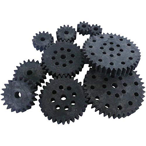 Assortiment de Roues dentées Reely 330219 Bois, Plastique Type de Module: 1.0 Nombre de Dents: 10, 15, 20, 30, 40 10 pc