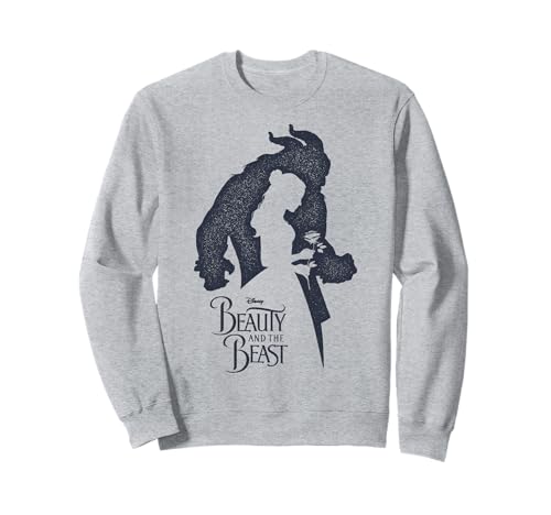 Sweatshirt Belle et la Bête Disney imprimé silhouette pour adulte